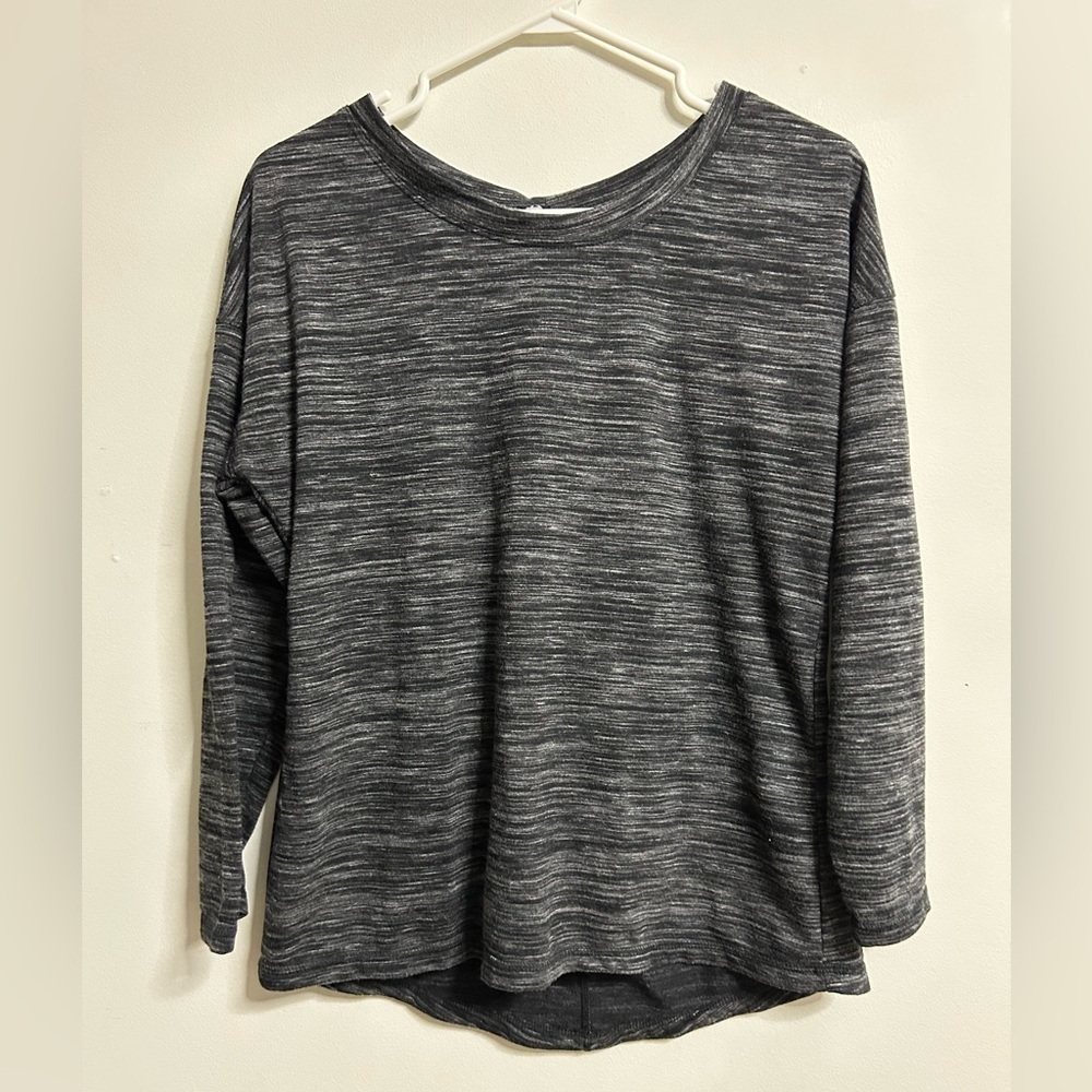 ABS Long Sleeve Open Back Workout Top